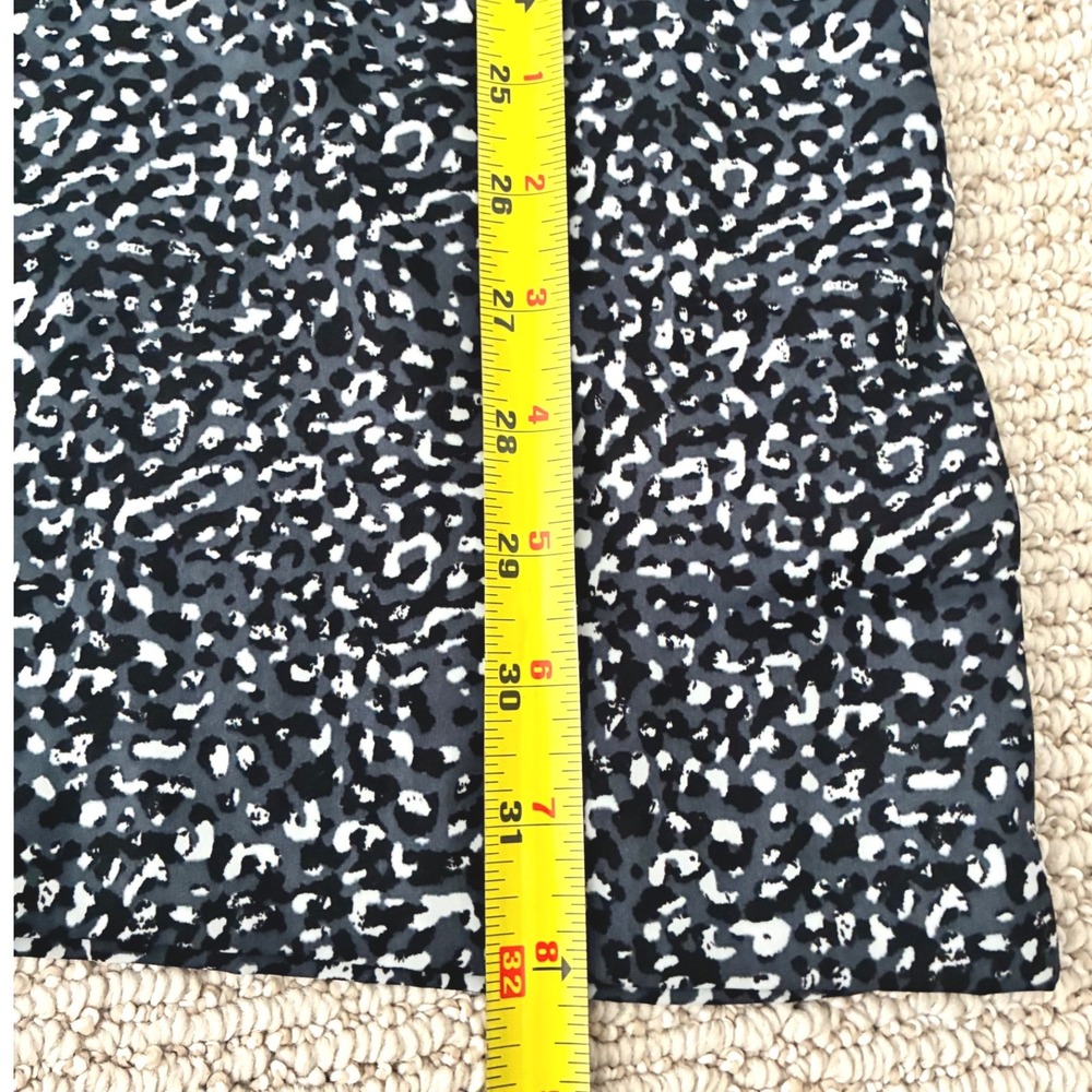 Mob Wife Leopard Print Cowl Neck Sheath Dress 90's Jeweled Belt Black Print S - Picture 7 of 11